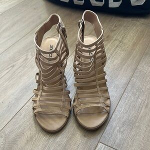Tan Strappy Heels